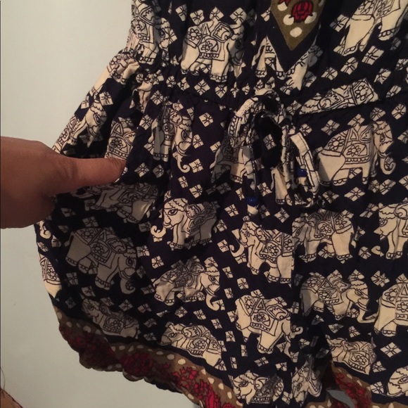 Elephant print tube top romper - Picture 2 of 4